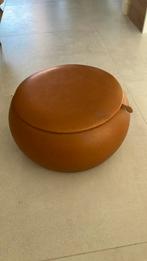 Vintage poef met opbergruimte, Ophalen, Gebruikt, Rond, Minder dan 50 cm