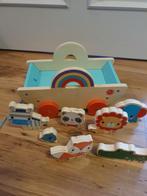 Fisher price houten trekkar met dieren, Ophalen of Verzenden