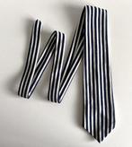 Vintage dun gebreide stropdas - Haute Couture, Blauw, Vintage, Ophalen of Verzenden, Zo goed als nieuw