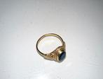 Goud verguld Ring Met steen, Sieraden, Tassen en Uiterlijk, Ringen, Goud, Goud, Met edelsteen, 17 tot 18