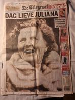KRANT TELEGRAAF JULIANA OVERLEDEN 2004, Verzamelen, Tijdschriften, Kranten en Knipsels, Ophalen of Verzenden