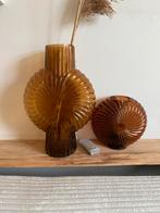 Mooie vaas en schelpen lampje, Overige kleuren, Ophalen of Verzenden, Minder dan 50 cm, Glas