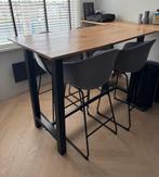 Hoge Bartafel – Industrieel Hout & Metaal, Huis en Inrichting, Barren, Ophalen, Zo goed als nieuw