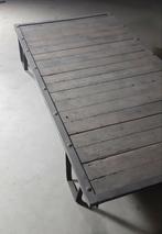 Authentiek antiek fabrieksplateau salontafel 2 meter lang!, Gebruikt, Ophalen of Verzenden