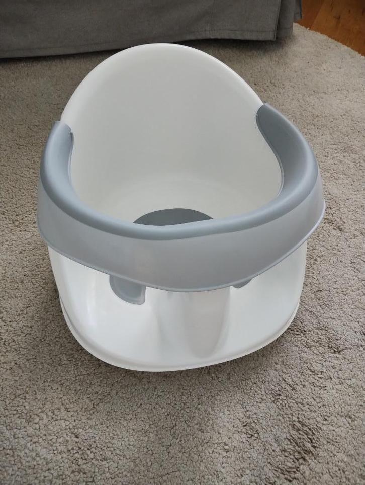 Mykko Badring Wit / Grijs, Kinderen en Baby's, Badjes en Verzorging, Zo goed als nieuw, Badzitje of Badring, Overige merken, Ophalen