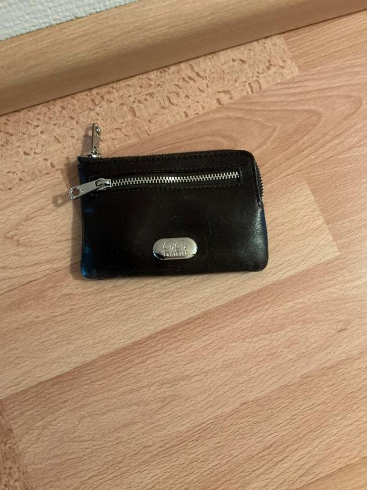Merk:GG Fratelli leren portemonneetje  kleur donkerbruin., Sieraden, Tassen en Uiterlijk, Portemonnees, Zo goed als nieuw, Overige merken