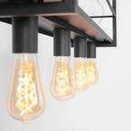 Industriële Hanglamp met 4 Lampen, Huis en Inrichting, Lampen | Hanglampen, 50 tot 75 cm, Ophalen of Verzenden, Zo goed als nieuw
