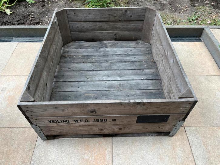 Houten plantenbak / moestuinbak. Veilingkist (50 x 120 x 105, Tuin en Terras, Bloembakken en Plantenbakken, Zo goed als nieuw