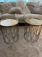 Bijzettafels goud, Huis en Inrichting, Tafels | Bijzettafels, 45 tot 60 cm, Minder dan 55 cm, Metaal of Aluminium, Rond