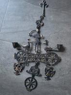 Vintage antieke messing hangend Byzantijns kruis, Antiek en Kunst, Antiek | Koper en Brons, Ophalen of Verzenden