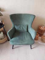 Fauteuil groen, Huis en Inrichting, Fauteuils, Ophalen, 75 tot 100 cm, Zo goed als nieuw, Stof