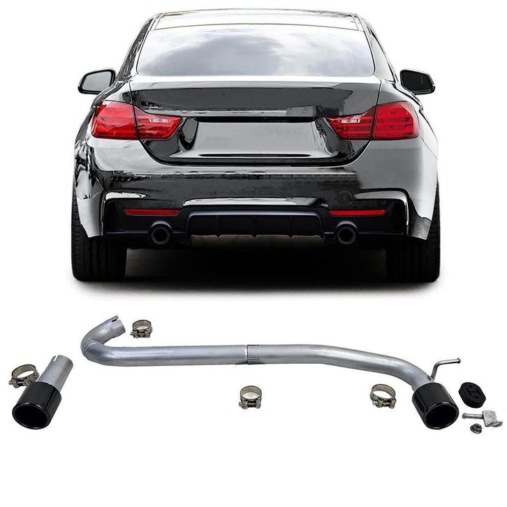 Uitlaat 2 x Sierstuk Black Tip Bmw 4 serie F32 F33 F36 M4 lo, Auto diversen, Tuning en Styling, Verzenden