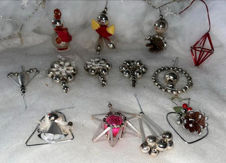 Oude gablonzers; glas kralen figuren, Diversen, Kerst, Gebruikt, Ophalen of Verzenden