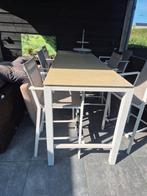bellagio kees smit wit hoge eettafel met stoelen, Tuin en Terras, Tuinsets en Loungesets, Ophalen, Gebruikt, Eettafel, 6 zitplaatsen