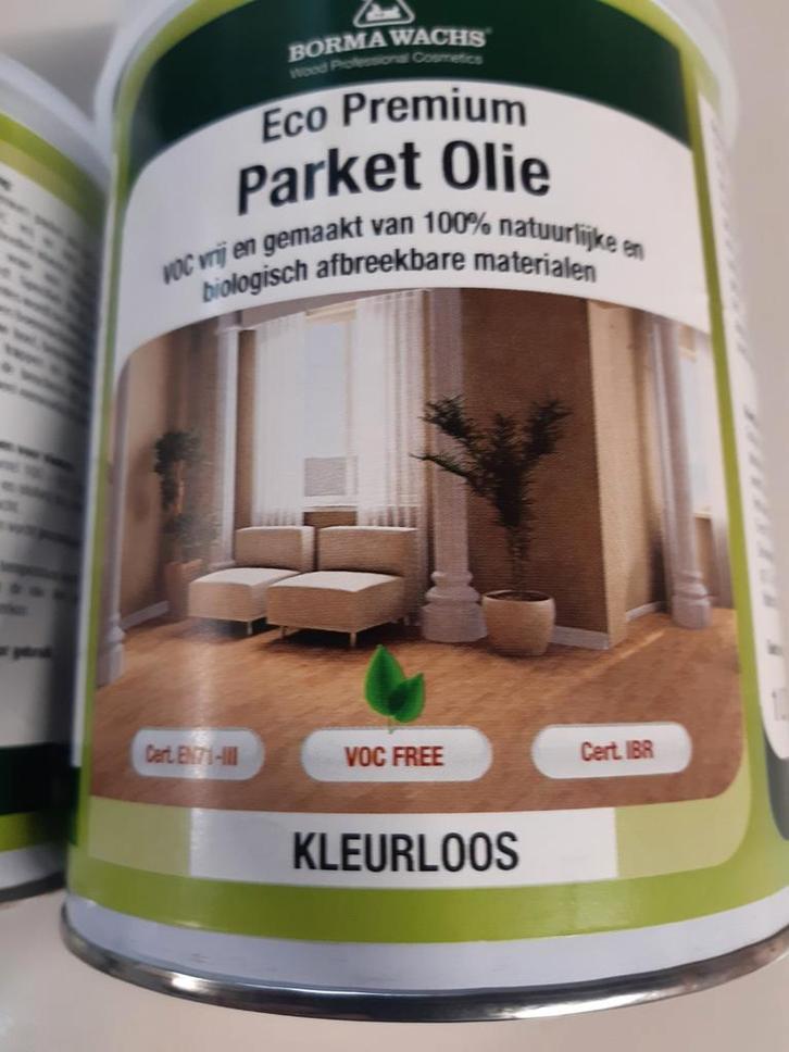 Borma Eco Premium kleurloze parketolie, Doe-het-zelf en Verbouw, Verf, Beits en Lak, Nieuw, Wit, Ophalen of Verzenden