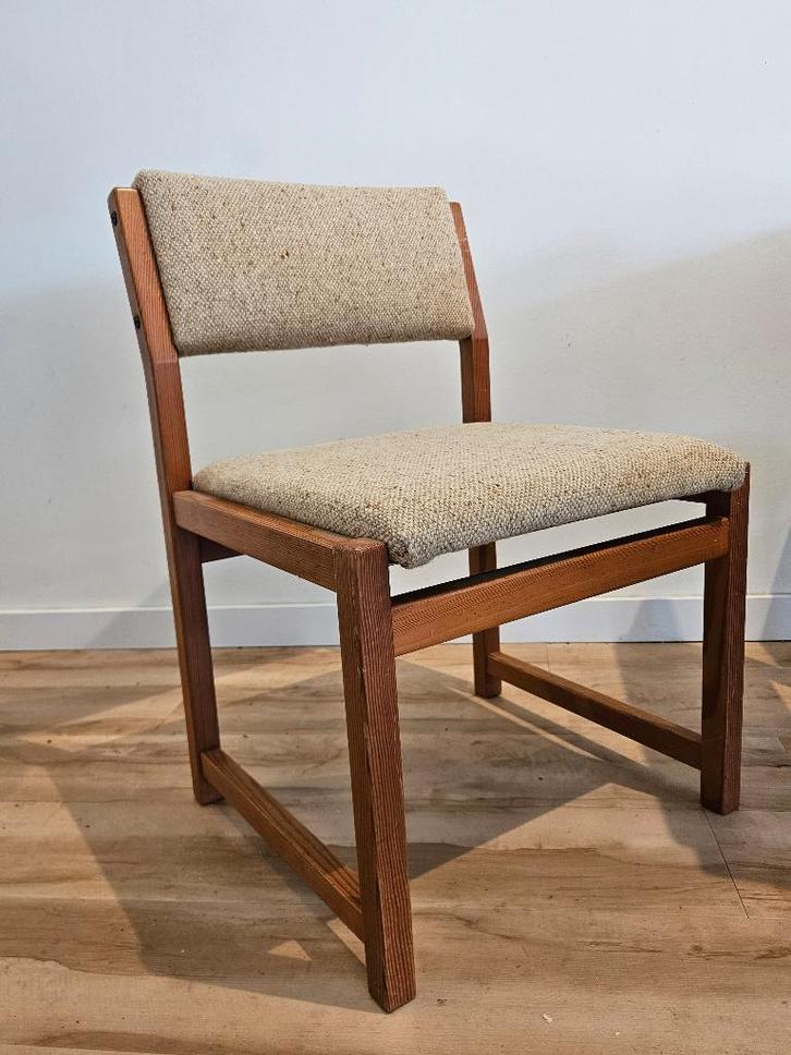 Pastoe stoelen SA07 (4 stuks), ontwerp Cees Braakman, Huis en Inrichting, Stoelen, Gebruikt, Vier, Hout, Stof, Wit, Ophalen