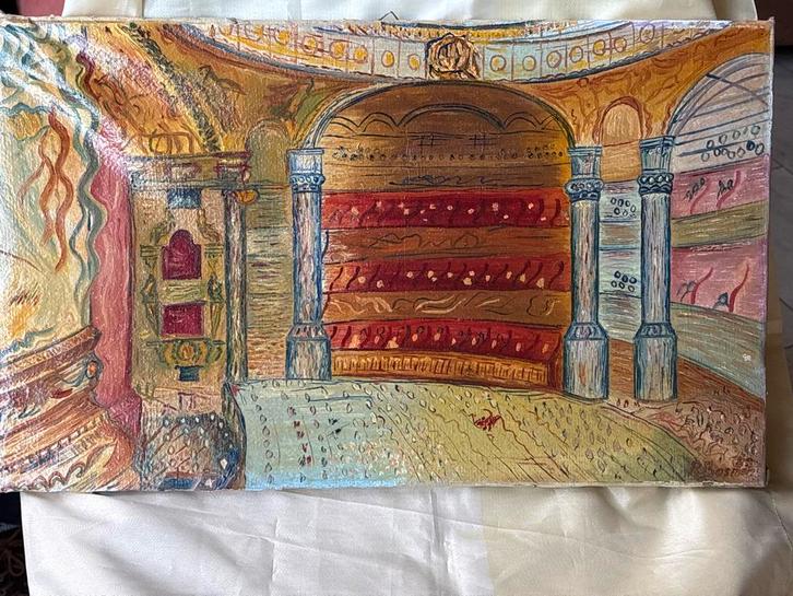 (M.G. achterop )   R .Bosman Interieur Schilderij '83, Huis en Inrichting, Woonaccessoires | Tekstborden en Spreuken, Gebruikt