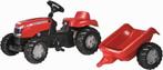 Rolly Toys Massey Ferguson TrapTractor met aanhanger €89,95, Kinderen en Baby's, Verzenden, Nieuw, Trapvoertuig