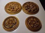 4 prachtige houten vintage barok wand decoraties, Huis en Inrichting, Ophalen of Verzenden, Zo goed als nieuw