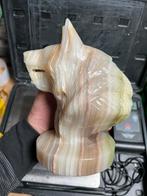 Afgaanse Jade Wolf Beeld - 3.32kg, Antiek en Kunst, Kunst | Beelden en Houtsnijwerken, Ophalen of Verzenden