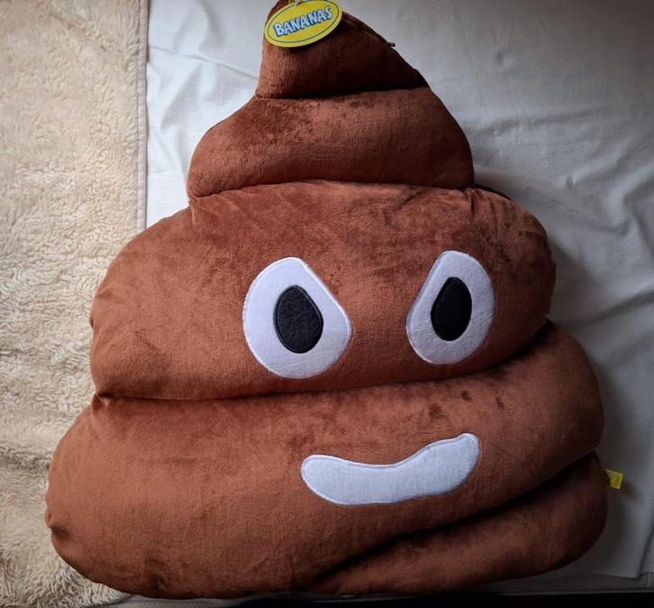 Drol emoji knuffel/kussen (GROOT 70x65), Kinderen en Baby's, Speelgoed | Knuffels en Pluche, Nieuw, Overige typen, Ophalen of Verzenden