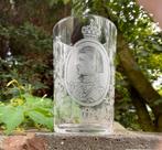 Geëtst glas inhuldiging koningin Wilhelmina 1898, Verzenden, Zo goed als nieuw, Nederland, Servies