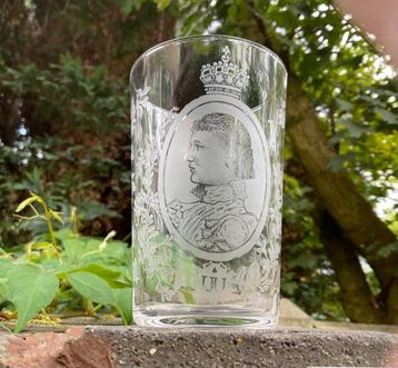 Geëtst glas inhuldiging koningin Wilhelmina 1898 beschikbaar voor biedingen