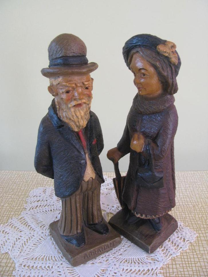 Sara & Abraham * samen 100 * 2 x beeld van VROEGER *, Verzamelen, Beelden en Beeldjes, Zo goed als nieuw, Mens, Ophalen of Verzenden