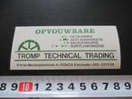 sticker enschede tromp technical trading fiets kar aanhanger, Ophalen, Zo goed als nieuw