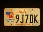 Licenseplate / kentekenplaat Utah In God we Trust USA, Verzamelen, Verzenden, Gebruikt, Auto's