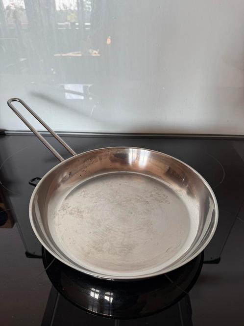 Eva Trio RVS koekenpan 30 cm, Huis en Inrichting, Keuken | Potten en Pannen, Zo goed als nieuw, Koekenpan of Braadpan, Rvs, Ophalen of Verzenden
