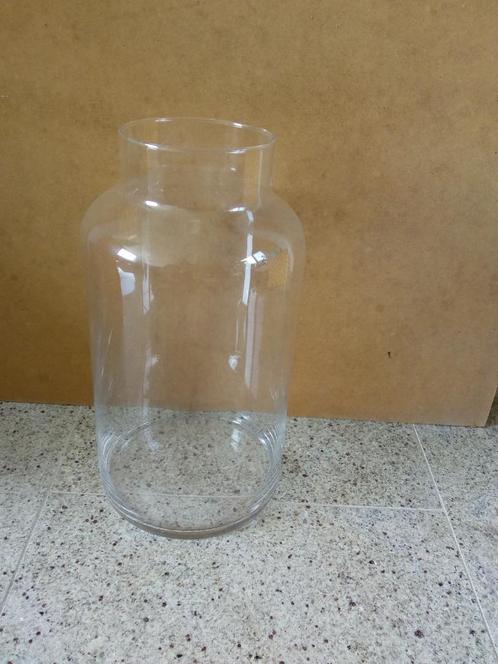 Glazen melkbus vaas nummer 1, Huis en Inrichting, Woonaccessoires | Vazen, Gebruikt, Overige kleuren, Minder dan 50 cm, Glas, Ophalen