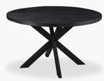 Zwarte ronde tafel 150cm, Huis en Inrichting, Tafels | Eettafels, Ophalen, 100 tot 150 cm, Rond, Zo goed als nieuw