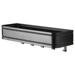 Black metal wall shelf with hooks, Ophalen, Zo goed als nieuw