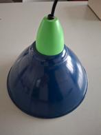 vintage metalen hanglamp blauw retro Memphis Milano design, Gebruikt, Vintage, Ophalen of Verzenden, Metaal