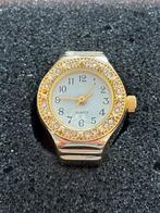 Ring horloge quartz, Ophalen of Verzenden, Zo goed als nieuw, Goud, Overige merken