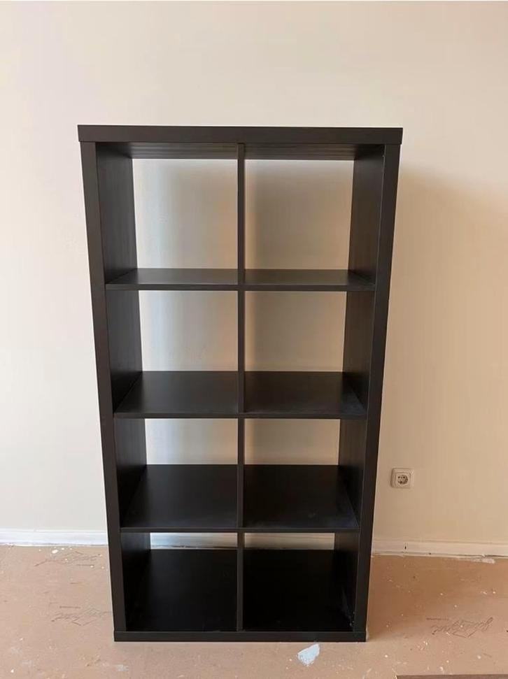 4x Ikea 8 vaks expedit kallax open kast vakkenkast 4x2 zwart, Huis en Inrichting, Kasten | Ladekasten, Zo goed als nieuw, Minder dan 100 cm