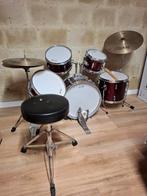 !Kinder drumstel!Hi-hat,snare,bass,toms,ride,kruk,stokken, Muziek en Instrumenten, Ophalen, Gebruikt, Overige merken