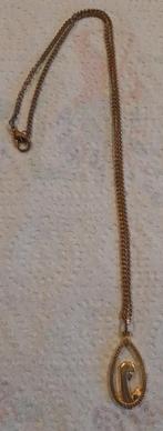 Ketting met hangertje Maria afbeelding., Ophalen of Verzenden, Zo goed als nieuw, Goud, Overige materialen