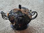 Prachtige decoratie theepot met fruit en droogbloemen...., Ophalen of Verzenden, Zo goed als nieuw