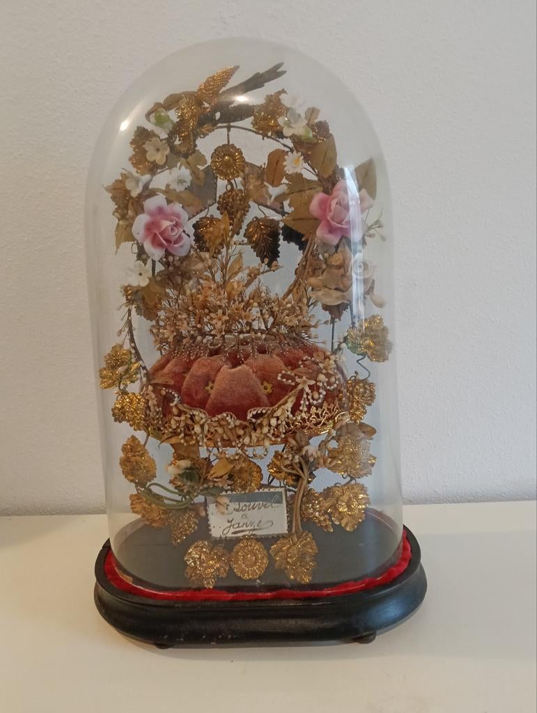 Antieke Stolp met Bloemenkrans, Ophalen of Verzenden