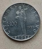 Vaticaan, 100 lire 1955, Ophalen of Verzenden, Overige landen, Losse munt