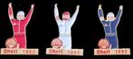 Shell 1992 coureurs trio pins, Verzenden, Nieuw, Sport, Speldje of Pin