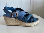 Graceland sandalen met sleehak, maat 40., Kleding | Dames, Schoenen, Blauw, Zo goed als nieuw, Graceland, Sandalen of Muiltjes