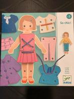 Djeco puzzel So Chic aankleed pop leren strikken, Ophalen of Verzenden, 10 tot 50 stukjes, Zo goed als nieuw