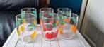 Vintage Glazen met Fruitmotief - Set van 6, Ophalen, Glas of Glazen, Overige stijlen, Glas
