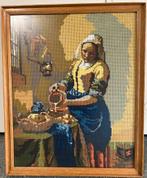 Schilderij/wandkleed:  Het Melkmeisje van Vermeer, Antiek en Kunst, Ophalen of Verzenden
