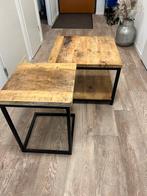 1 salon- en 1 bijzettafel, Huis en Inrichting, Tafels | Bijzettafels, Ophalen, Minder dan 45 cm, Minder dan 55 cm, Gebruikt