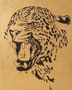 Schilderij Golden Jaguar 40x50, Antiek en Kunst, Kunst | Schilderijen | Modern, Ophalen of Verzenden