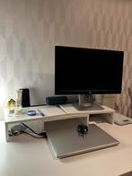 Uittrekbare Monitor Verhoger met Telefoonhouder, Computers en Software, Monitoren, Ophalen, Draaibaar, Full HD, Zo goed als nieuw